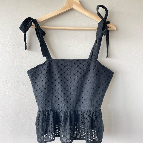 House of Harlow 1960 Tops - House of Harlow 1960 tank top with tie straps medium women's shirt eyelet black
